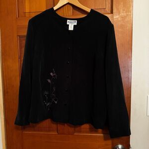 Pendleton Blazer with Floral Detailing, 1X [Clothing 360]